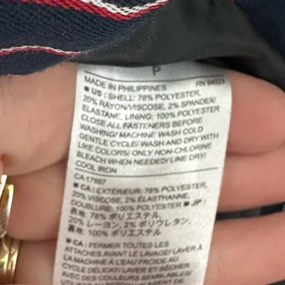 Banana republic red, white, & blue striped bomber jacket Small - Picture 9 of 9